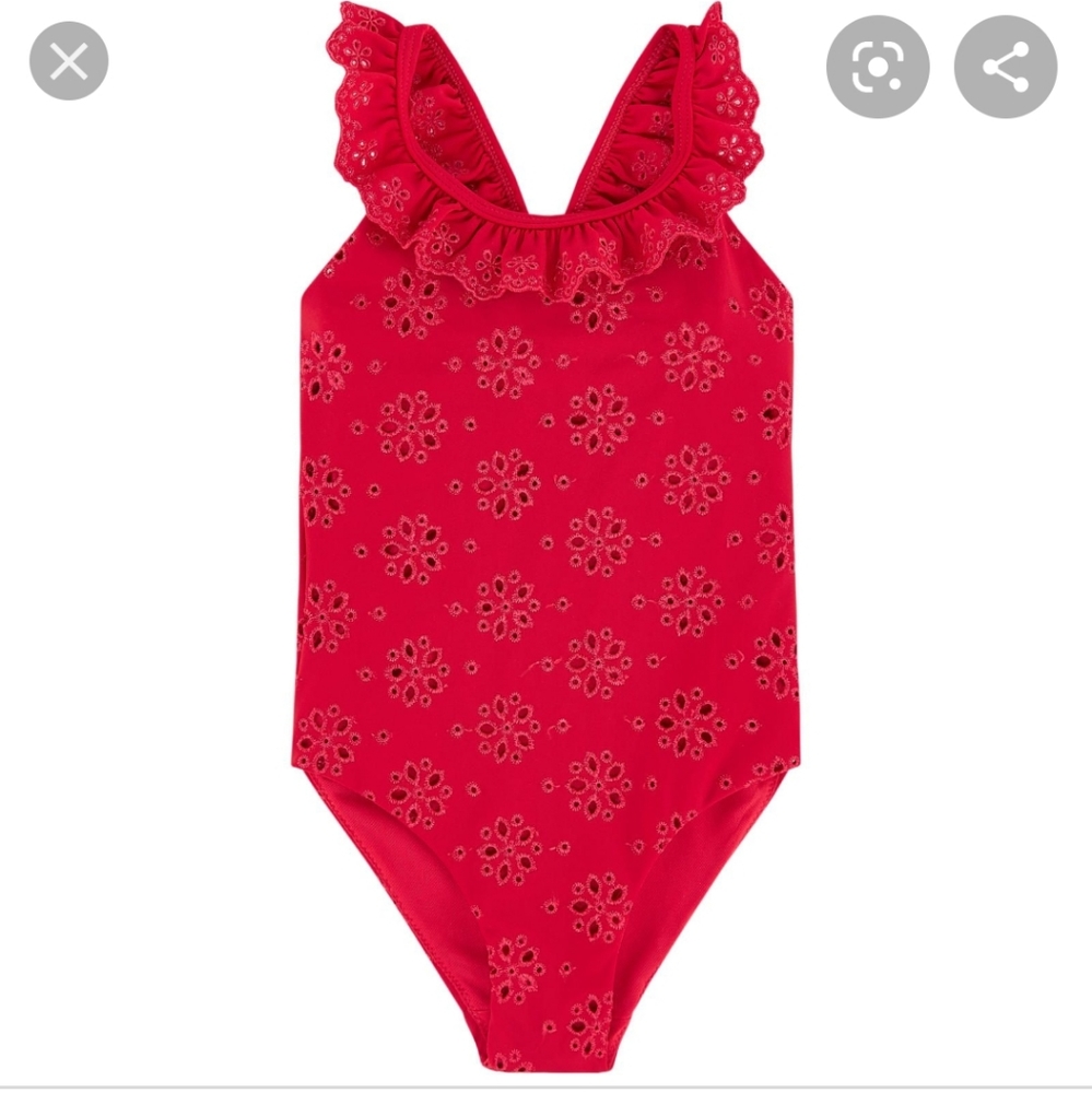 MONNALISA EYELET BATHINGSUIT